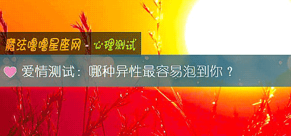 爱情测试：哪种异性最容易泡到你？