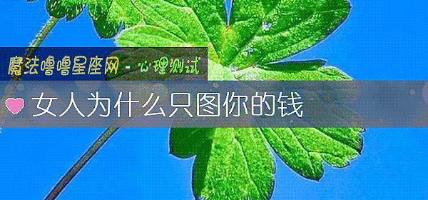 女人为什么只图你的钱