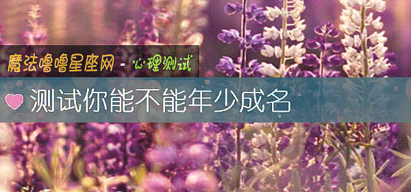 测试你能不能年少成名