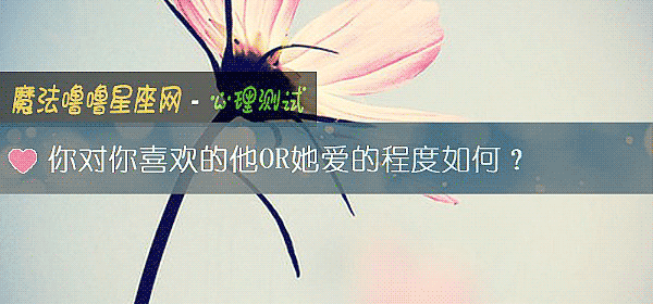 你对你喜欢的他OR她爱的程度如何？