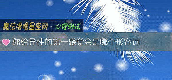 你给异性的第一感觉会是哪个形容词