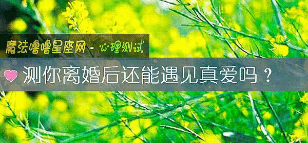 测你离婚后还能遇见真爱吗？