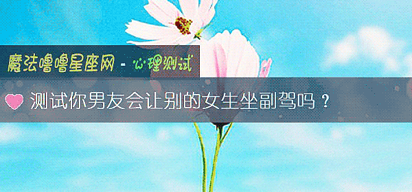 测试你男友会让别的女生坐副驾吗？