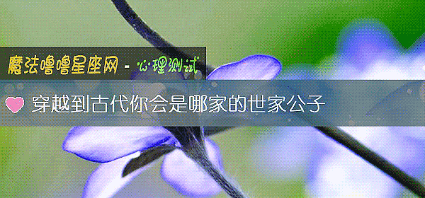 穿越到古代你会是哪家的世家公子