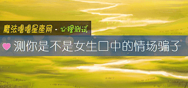 测你是不是女生口中的情场骗子