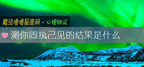 测你固执己见的结果是什么