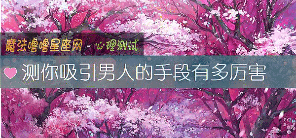 测你吸引男人的手段有多厉害
