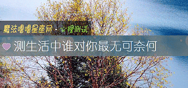 测生活中谁对你最无可奈何