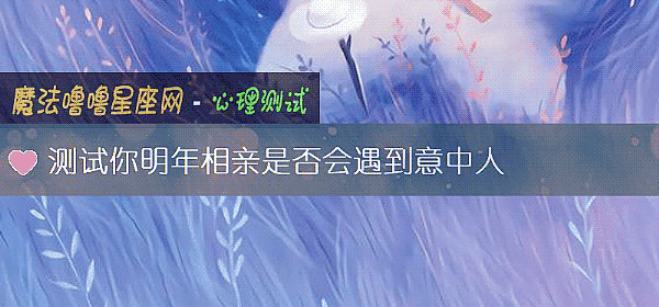 测试你明年相亲是否会遇到意中人