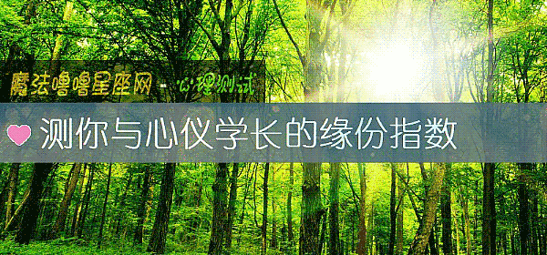 测你与心仪学长的缘份指数
