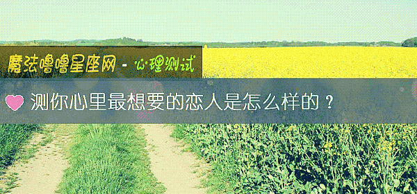 测你心里最想要的恋人是怎么样的？
