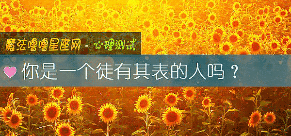 你是一个徒有其表的人吗？