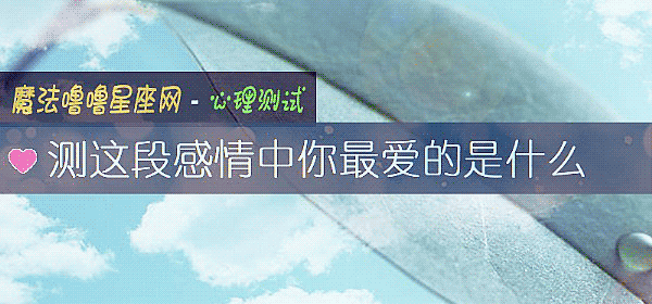 测这段感情中你最爱的是什么