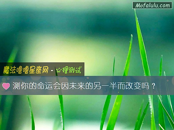 测你的命运会因未来的另一半而改变吗？