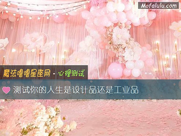 测试你的人生是设计品还是工业品