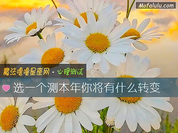选一个测本年你将有什么转变