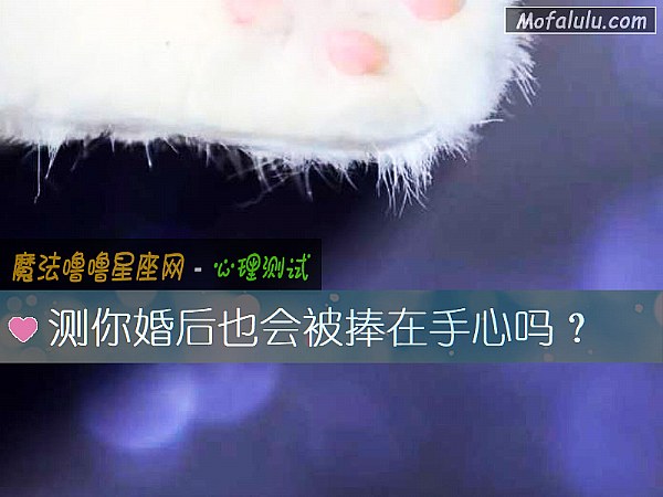测你婚后也会被捧在手心吗？