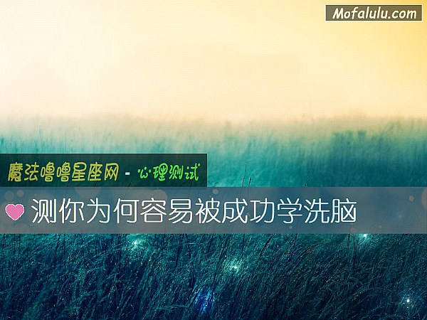测你为何容易被成功学洗脑