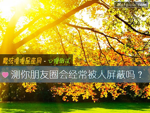 测你朋友圈会经常被人屏蔽吗？
