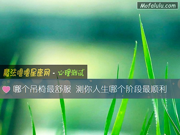 哪个吊椅最舒服 测你人生哪个阶段最顺利