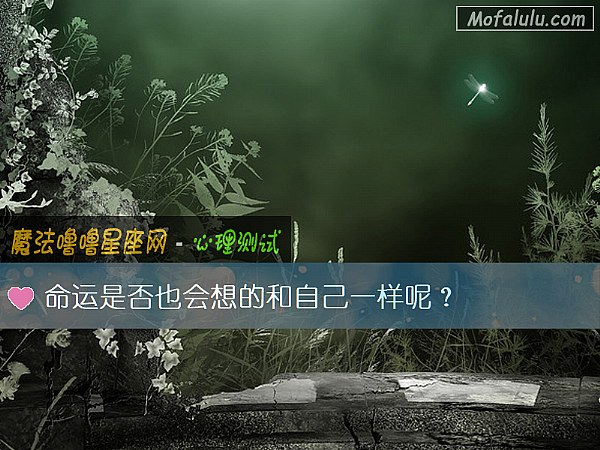 命运是否也会想的和自己一样呢？