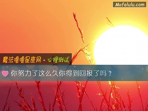 你努力了这么久你得到回报了吗？