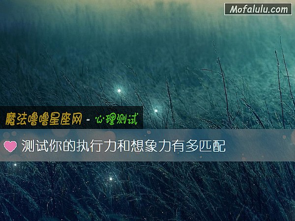 测试你的执行力和想象力有多匹配
