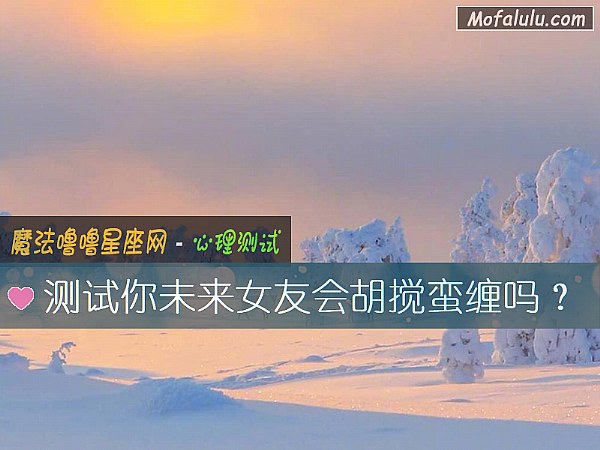 测试你未来女友会胡搅蛮缠吗？