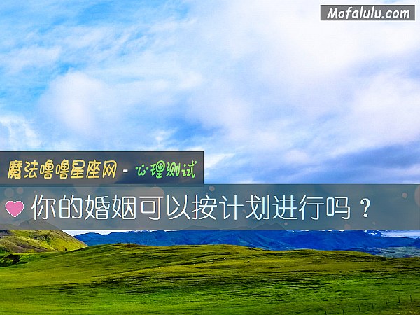 你的婚姻可以按计划进行吗? 你的婚姻可以按计划进行吗?