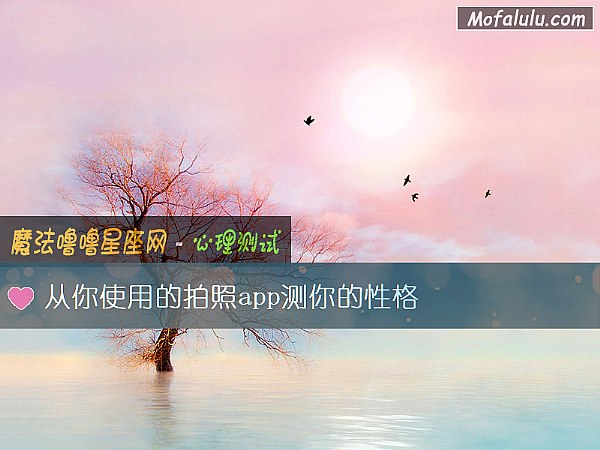 从你使用的拍照app测你的性格