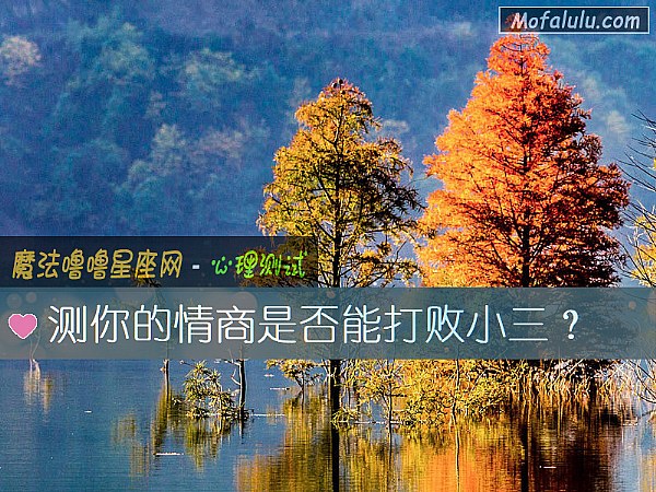 测你的情商是否能打败小三？