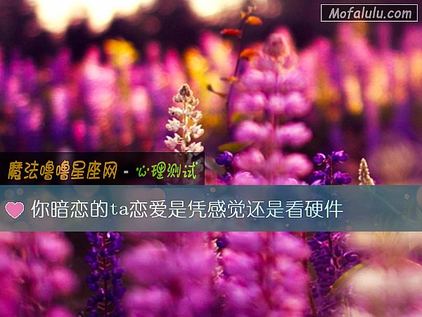 你暗恋的ta恋爱是凭感觉还是看硬件