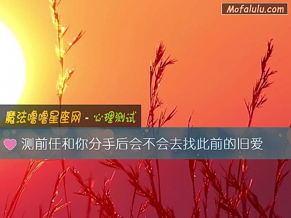 测前任和你分手后会不会去找此前的旧爱
