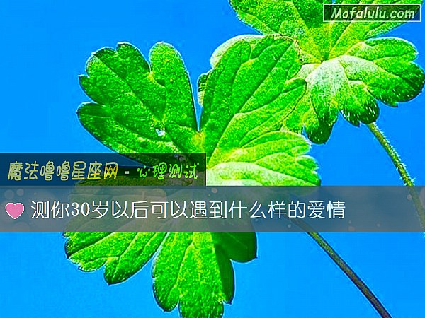 测你30岁以后可以遇到什么样的爱情