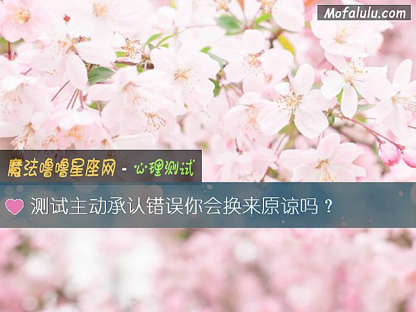 测试主动承认错误你会换来原谅吗？