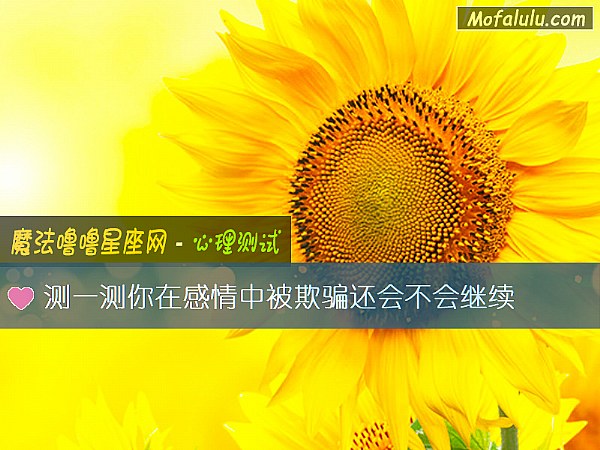 测一测你在感情中被欺骗还会不会继续