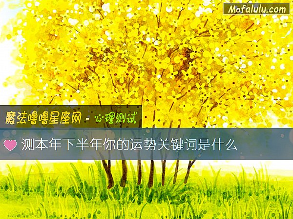 测本年下半年你的运势关键词是什么