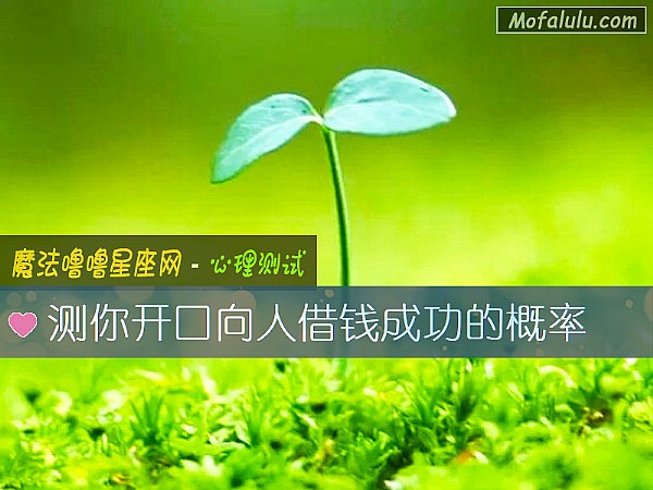 测你开口向人借钱成功的概率
