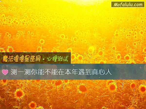 测一测你能不能在本年遇到真心人