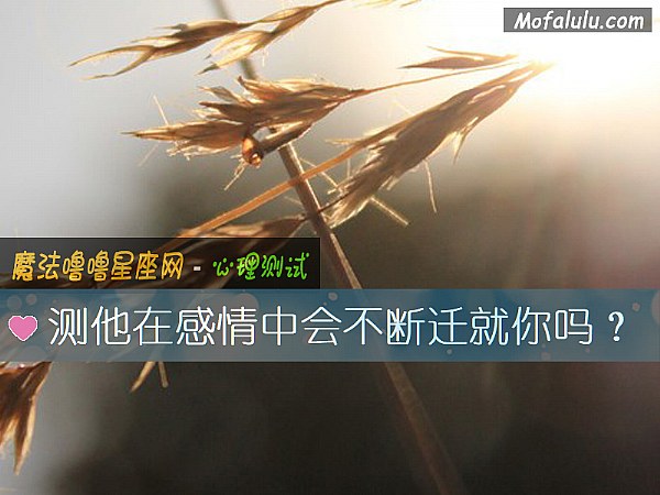 测他在感情中会不断迁就你吗？