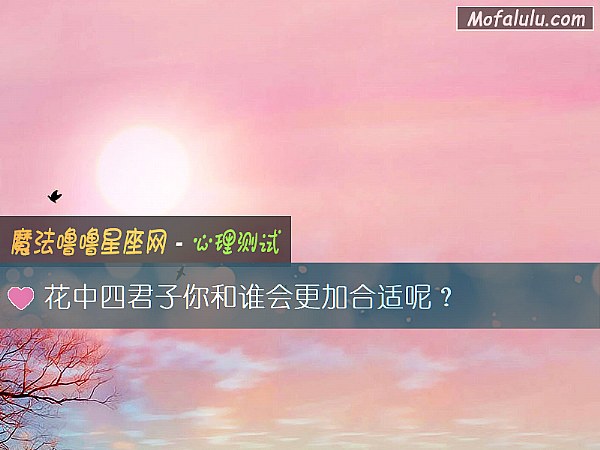 花中四君子你和谁会更加合适呢？