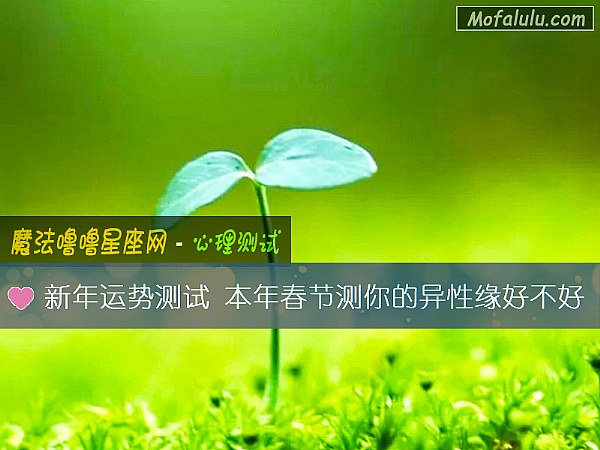 新年运势测试 本年春节测你的异性缘好不好