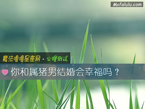 你和属猪男结婚会幸福吗？