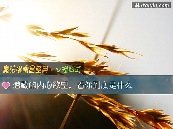潜藏的内心欲望，看你到底是什么