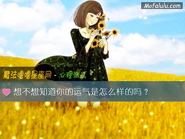 想不想知道你的运气是怎么样的吗？