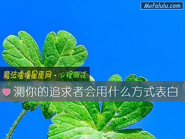 测你的追求者会用什么方式表白