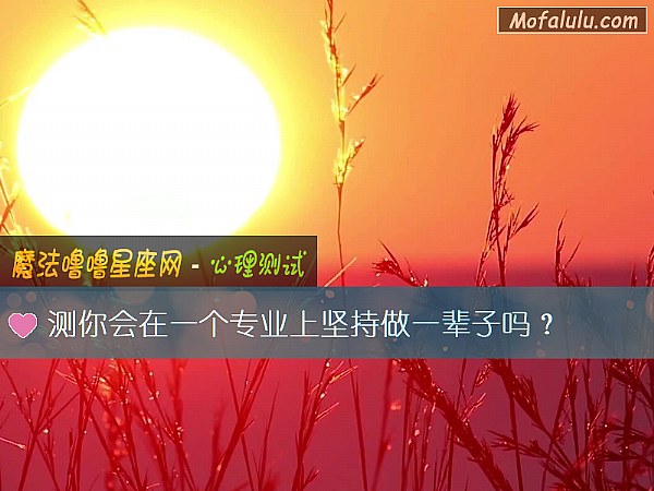 测你会在一个专业上坚持做一辈子吗？