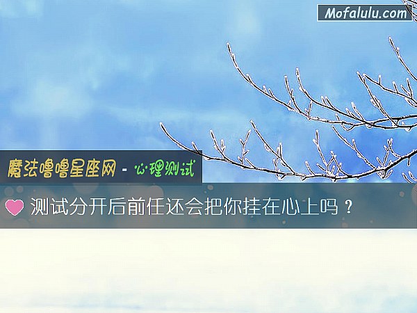 测试分开后前任还会把你挂在心上吗？