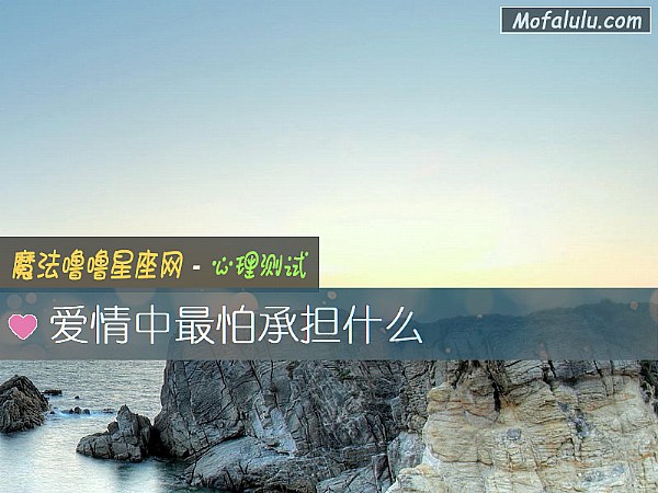 爱情中最怕承担什么