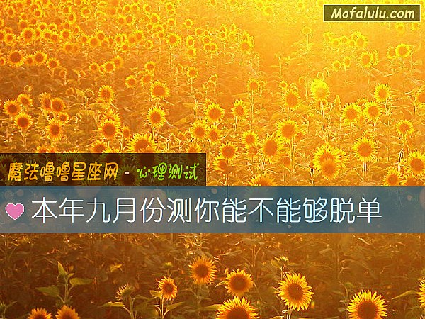 本年九月份测你能不能够脱单